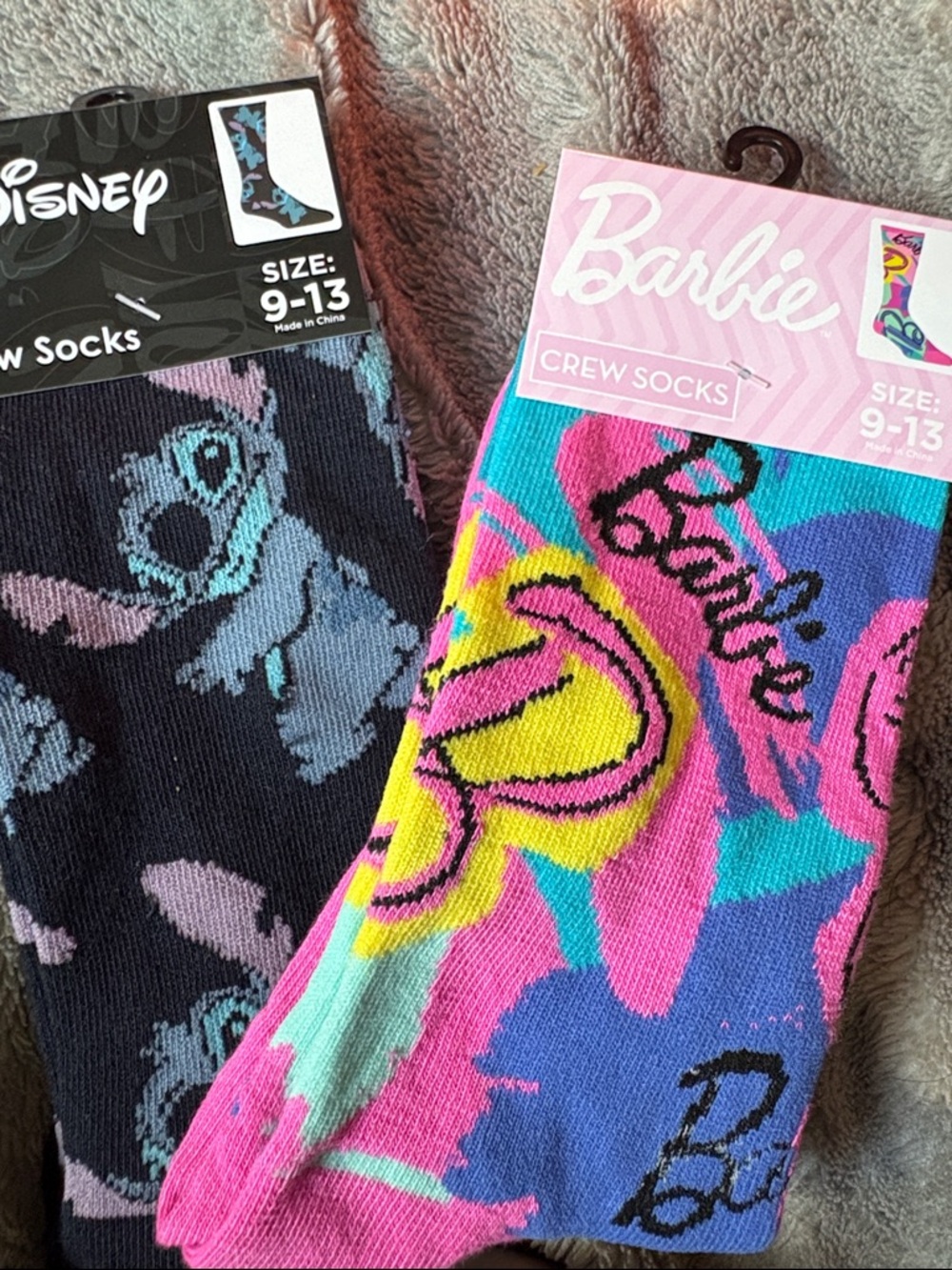 Stitch &Barbie Socks